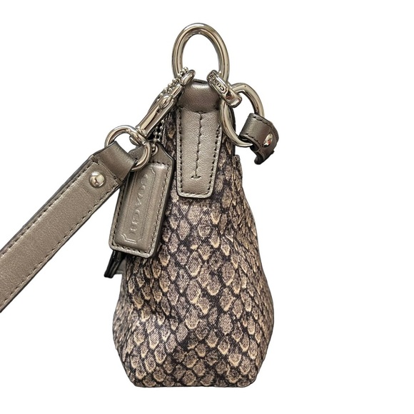 Coach Taylor Snake Print Flap Crossbody Purse - Picture 5 of 11